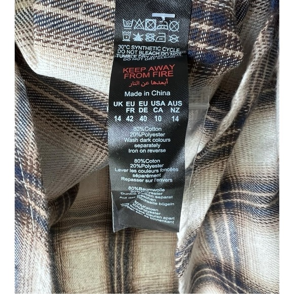 UNIXEX boohoo Extreme Oversized Checked Shirt BUTTON DOWN casual fresh  Navy  1o - Picture 8 of 9